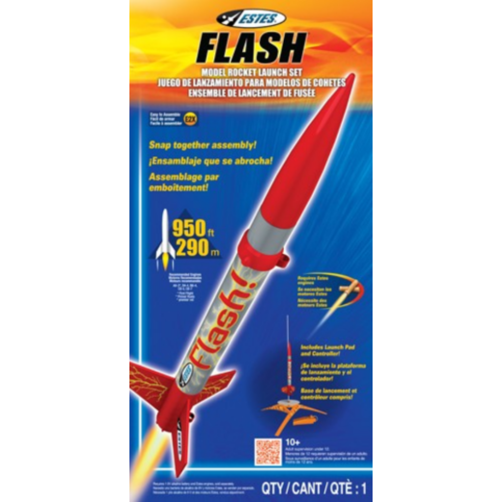 ESTES FLASH BEGINNER MODEL ROCKET LAUNCH SET The Pet & Hobby Shop