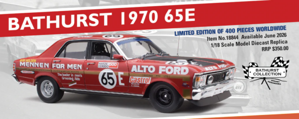 Classic Carlectables 1:18 Ford XW Falcon Phase II 1970 Bathurst Bob Holden/Bill Fanning 65E - Production of 400 - May 2026 PRE-ORDER NOW