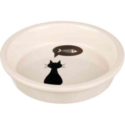 Trixie - BOWL CAT/FISH CERAMIC 0.25 L/ 13CM WHITE