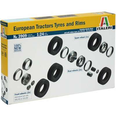 ITALERI 1/24 -  EUROPEAN TRACTORS TYRES AND RIMS