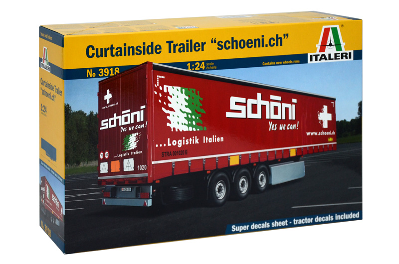 ITALERI 1/24 - CURTAINSIDE TRAILER "Schoeni.ch"