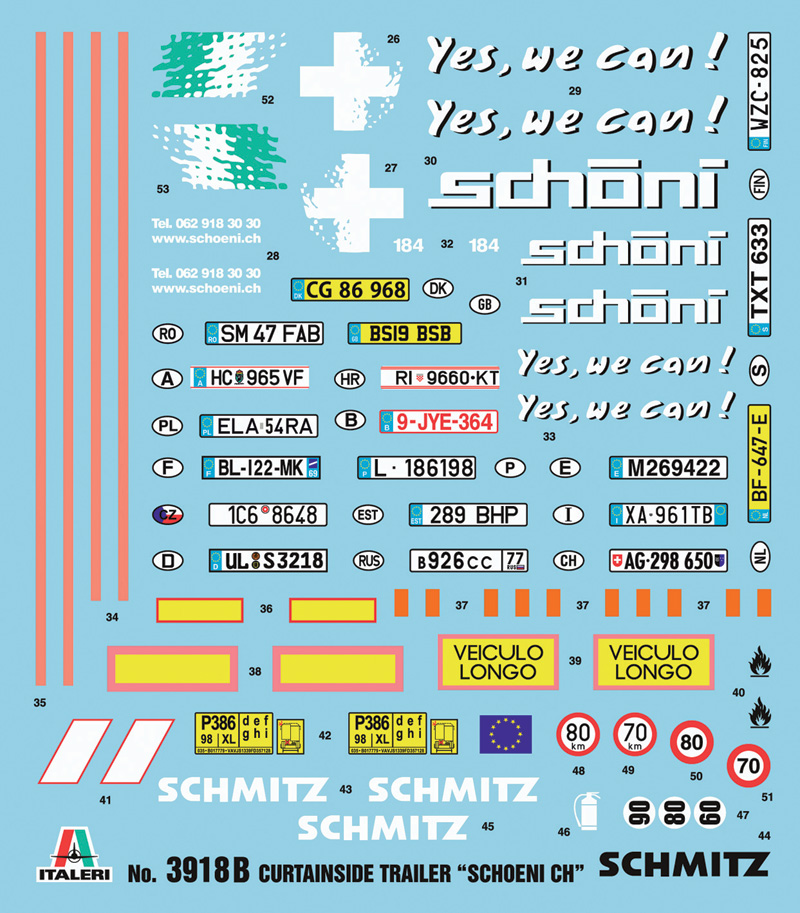 ITALERI 1/24 - CURTAINSIDE TRAILER "Schoeni.ch" - Image 3