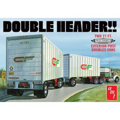 AMT 1/25 - “Double Header” Tandem Van Trailers