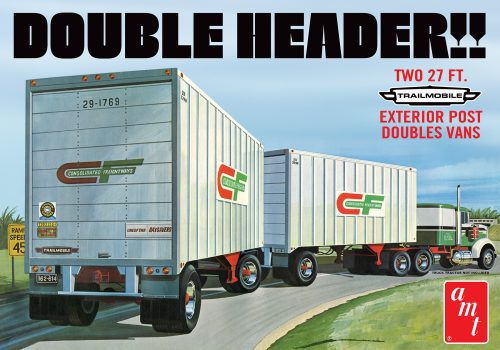 AMT 1/25 - “Double Header” Tandem Van Trailers