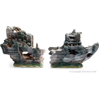 Aqua One Shipwreck Large - 2 Piece Ship Wreck Ornament