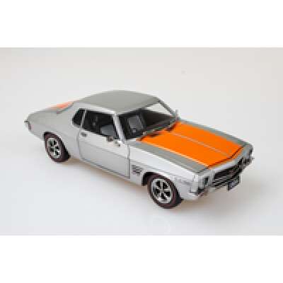 DDA 1:24  Silver w/Orange Stripe HQ Holden 2 Door Fully Detailed Opening Doors, Bonnet and Boot