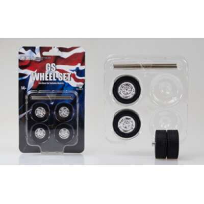 DDA 1:24 1 Set of 4 x GS Wheels w/Tyres & Axles - Suits Standard Models - Holden HQ & HJ - Ford XW & XY