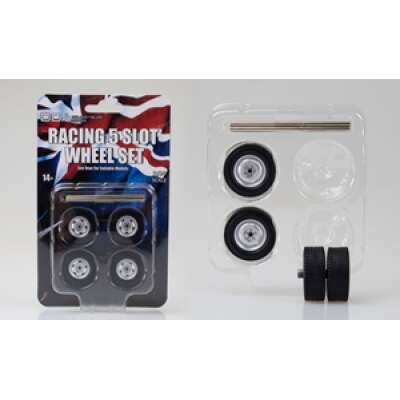 DDA 1:24  1 Set of 4 x Racing 5 Slot Wheels w/Tyres & Axles - Suits Standard Models - Holden HQ & HJ - Ford XW & XY