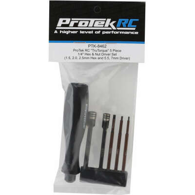 ProTek RC "TruTorque" 5-Piece 1/4" Drive Hex & Nut Driver Set