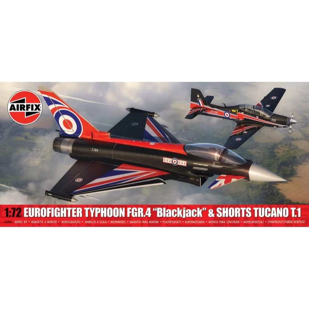 AIRFIX 1/72 Eurofighter Typhoon FGR.4 "Blackjack" & Shorts Tucano T.1 - Twin Pack