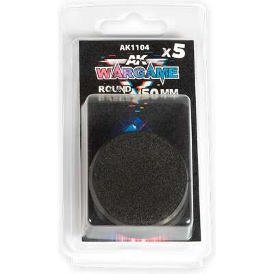 AK Interactive Plastic Wargame Bases: Round 50mm