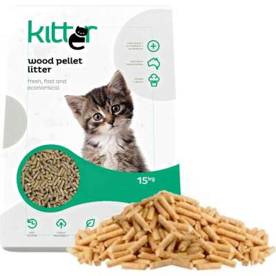 Kitter Wood Pellet Cat Litter 15kg