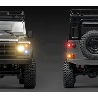 1:12TH SCALE MN Model RC Land rover Defender Model Car 4WD RC Crawler RTR (Silver) - Image 5