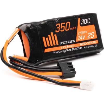 Spektrum 350mAh 2S 7.4V LiPo with PH2.0 2 Pin Connector,