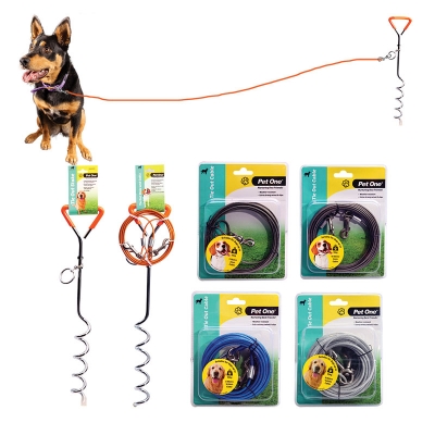 PetOne Tie Out Cable 5M 3mm Suit Dogs Up To 15kg