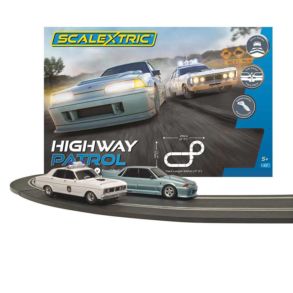 SCALEXTRIC 1/32 AUSTRALIAN HIGHWAY PATROL SLOT CAR SET - Image 2
