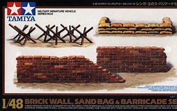 TAMIYA 1/48 BRICK WALL SAND BAG AND BARRICADE SET
