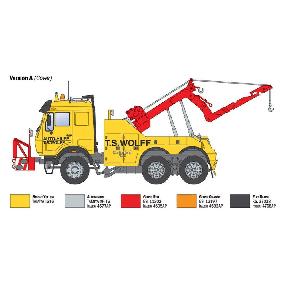 ITALERI 1/24 MERCEDES-BENZ WRECKER TRUCK Model Kit - Image 3