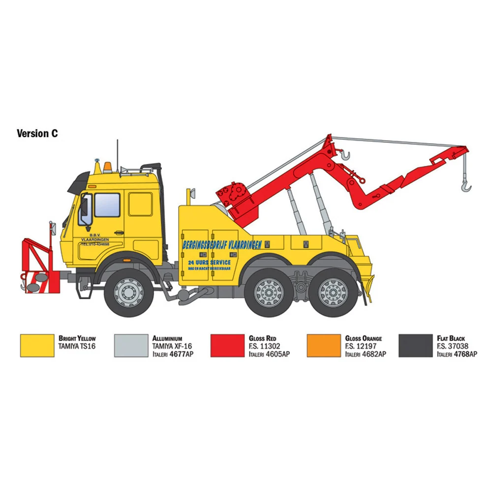 ITALERI 1/24 MERCEDES-BENZ WRECKER TRUCK Model Kit - Image 5