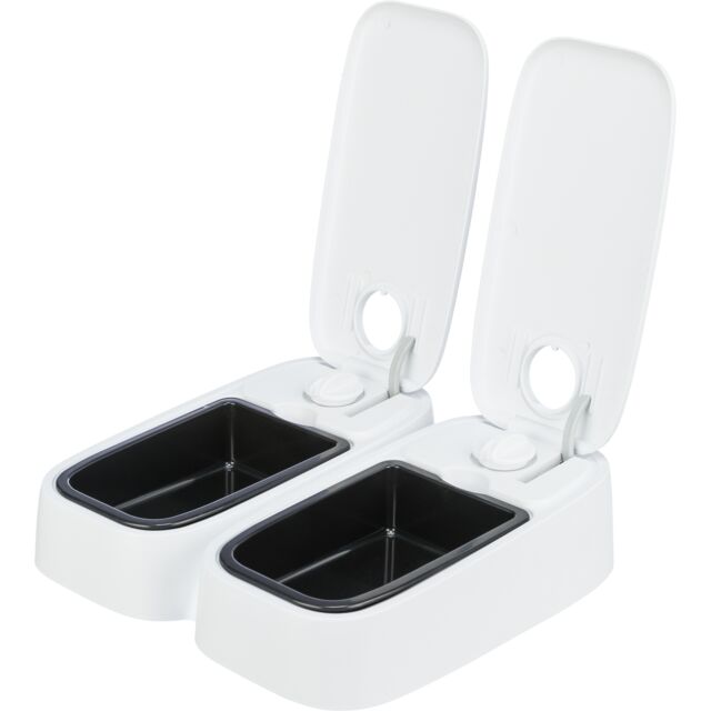 tRIXIE - TX2 AUTOMATIC FOOD DISPENSER 2X300 ML/27X7X24CM BLACK/GRANITE - Image 4