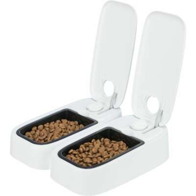 tRIXIE - TX2 AUTOMATIC FOOD DISPENSER 2X300 ML/27X7X24CM BLACK/GRANITE