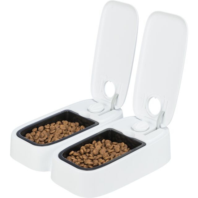 tRIXIE - TX2 AUTOMATIC FOOD DISPENSER 2X300 ML/27X7X24CM BLACK/GRANITE