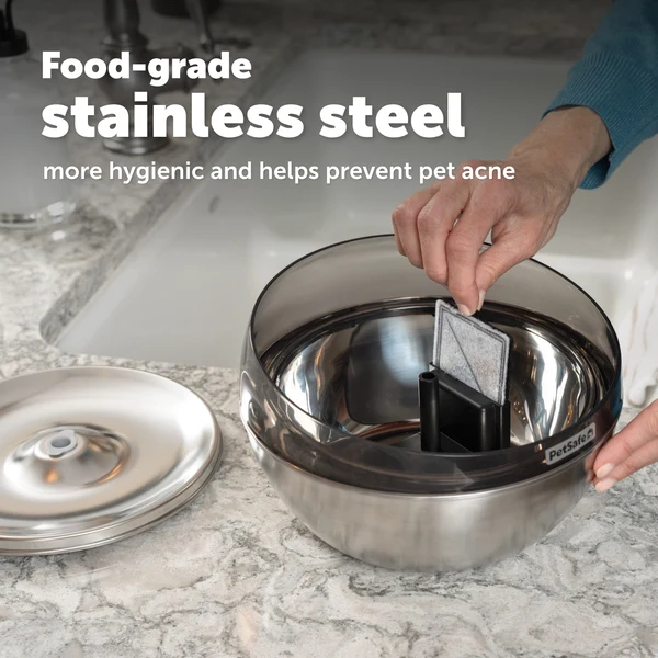 PETSAFE - HydroSphere™ 1.7L Stainless Steel Fountain - Image 5